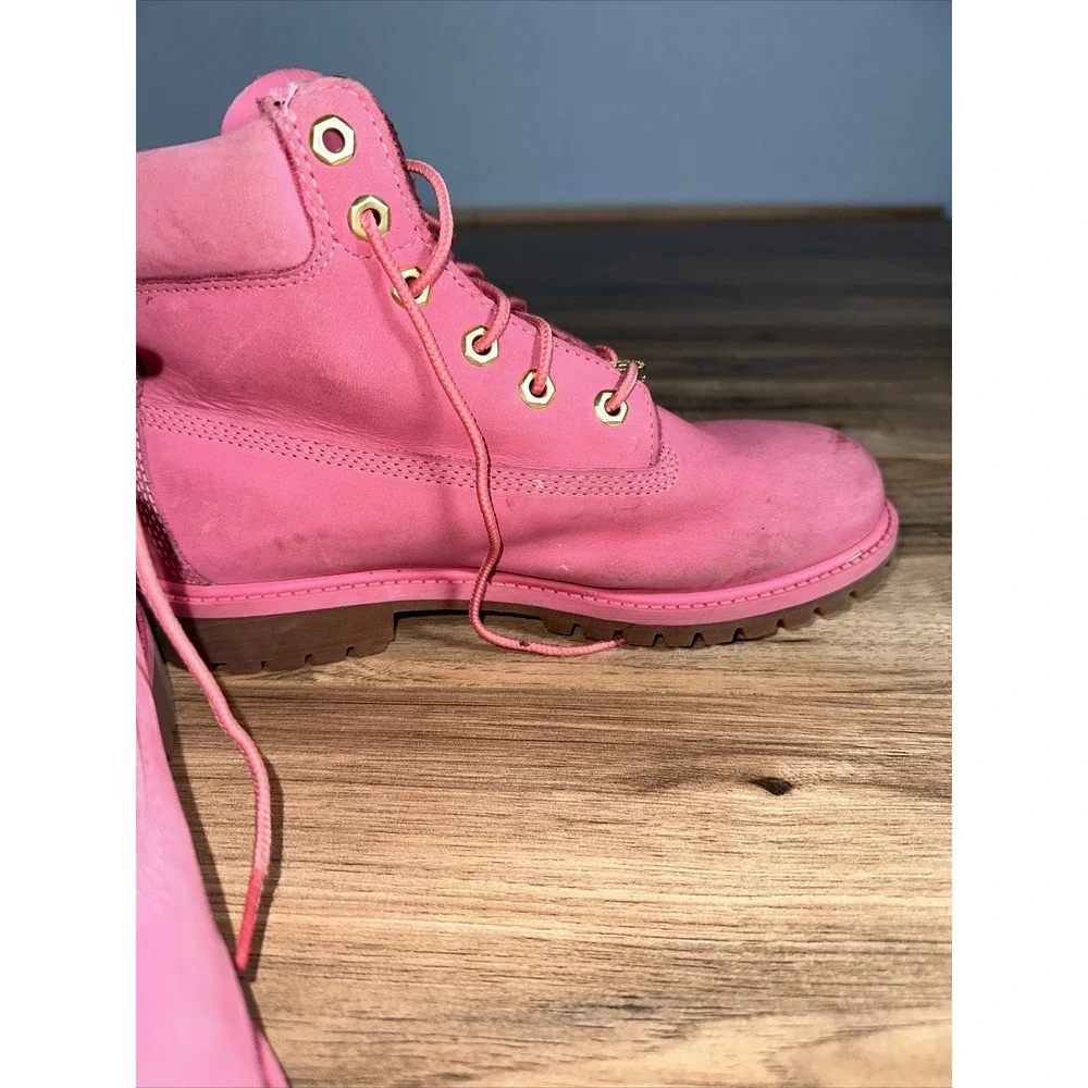 Timberland Winter‎ Boots Pink 6 inch Premium Waterproof Kid's Size 6